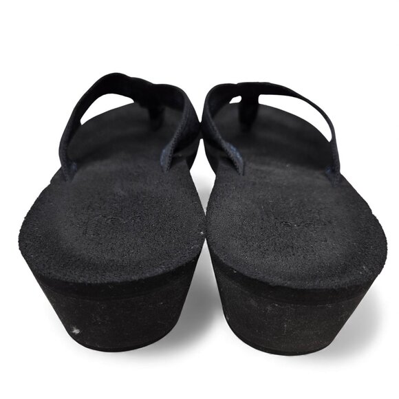 Teva Mush Micro Wedge Thong Sandals Women's Hawaiian Floral Embroidered Strap 9 - Picture 4 of 9